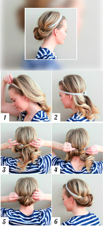 Greek hairstyle with bandage