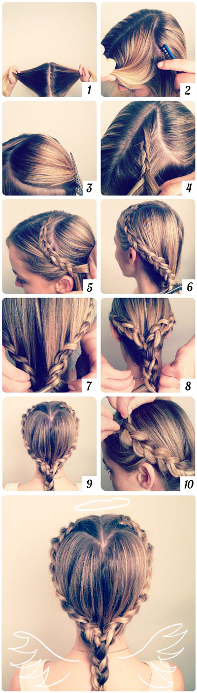 hairstyle braid heart