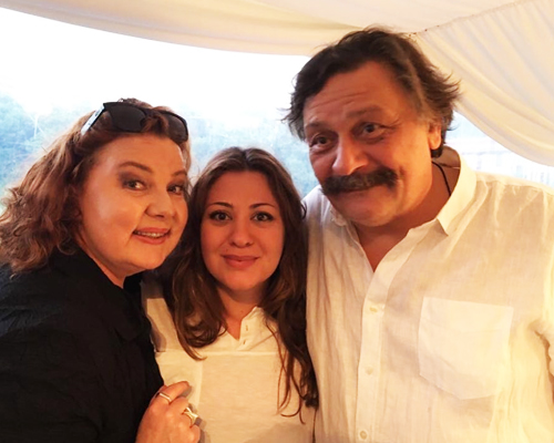 Дмитрий Назаров со старшей дочерью и женой