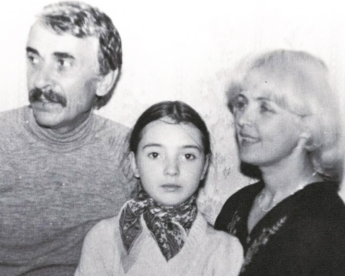 Екатерина Степанкова с родителями
