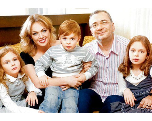 Константин Меладзе с бывшей женой Яной и детьми