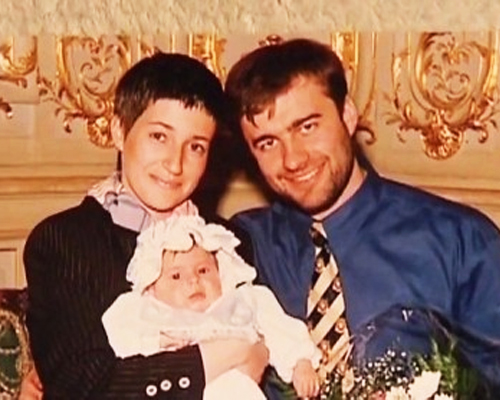 Михаил Пореченков с женой и дочерью