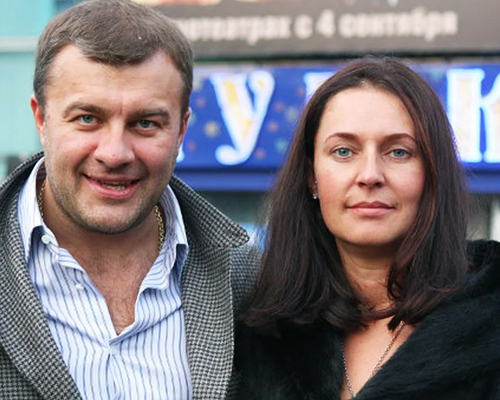 Михаил Пореченков и его жена Ольга Пореченкова