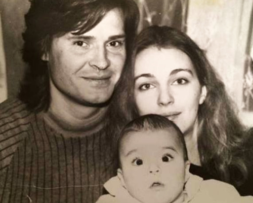Татьяна Лютаева с мужем и дочерью