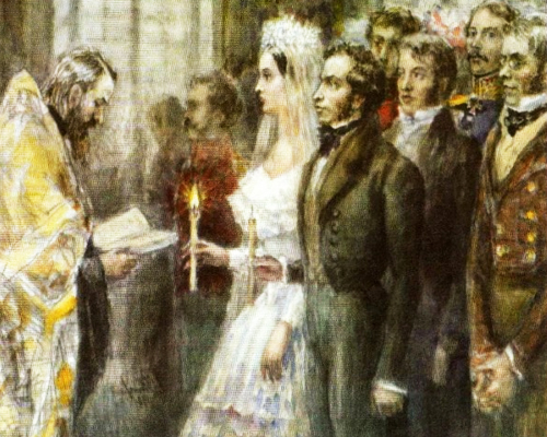 Венчание Пушкина и Гончаровой