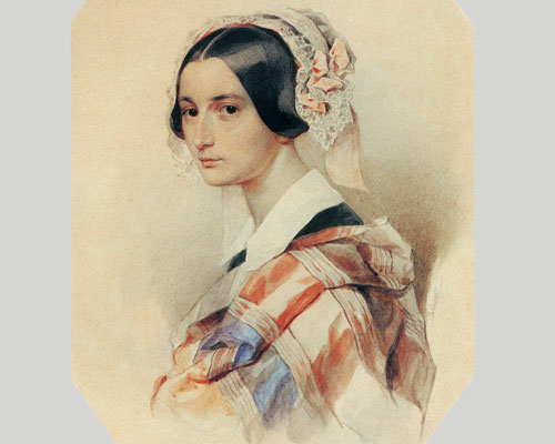 Александра Осиповна Смирнова-Россет. Акварель Петра Соколова, 1835 г.