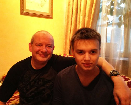 Фото Даниила Марьянова с отцом