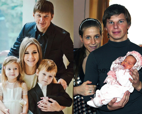Аршавин и Юлия Барановская с детьми