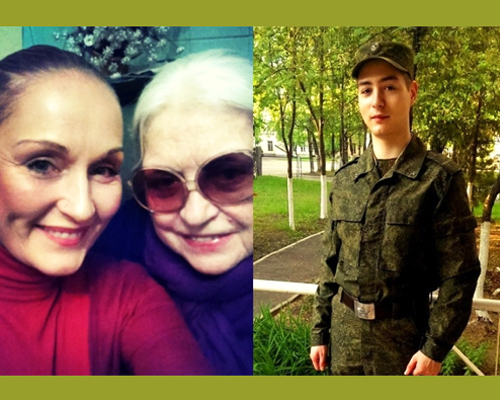 Ольга Шукшина с матерью и сыном