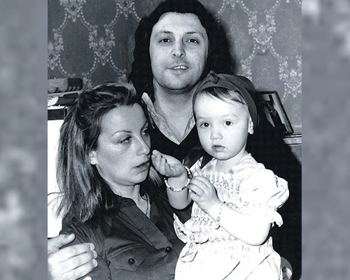 Вячеслав Добрынин с первой женой Ириной и дочерью Катей