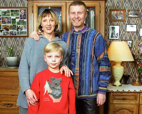 Елена Яковлева с мужем и сыном