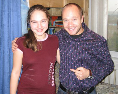 Евгений Стычкин со старшей дочерью Софией
