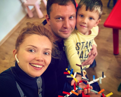 Ольга Кузьмина с бывшим мужем и сыном