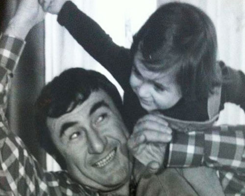 Леонид Каневский с маленькой дочерью Наташей