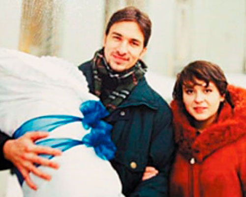 Антипенко с первой женой Еленой и новорожденным сыном