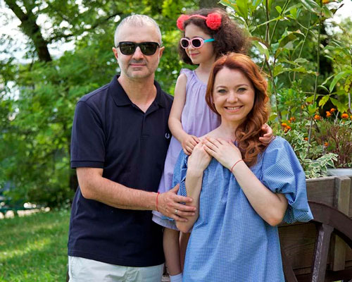 Валентина Рубцова с мужем и дочкой