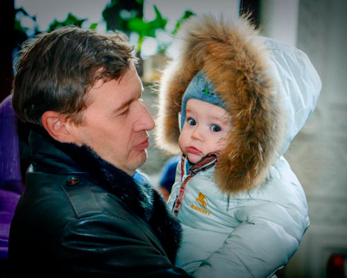 Олег Фомин с сыном Максимом