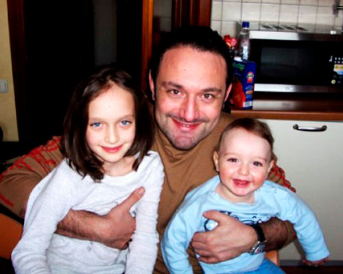 Гарик Кричевский с дочерью Викторией и сыном Даниэлем