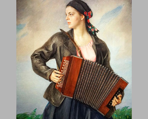 Картина С. Сорина «Партизанка» (1945)