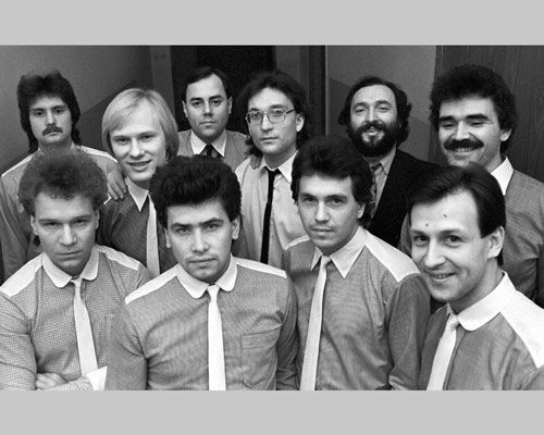 «Лейся, песня» в 1984 г. На переднем плане Н. Расторгуев и В. Кипелов