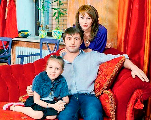 Ольга Филиппова и Владимир Вдовиченков с дочерью Вероникой